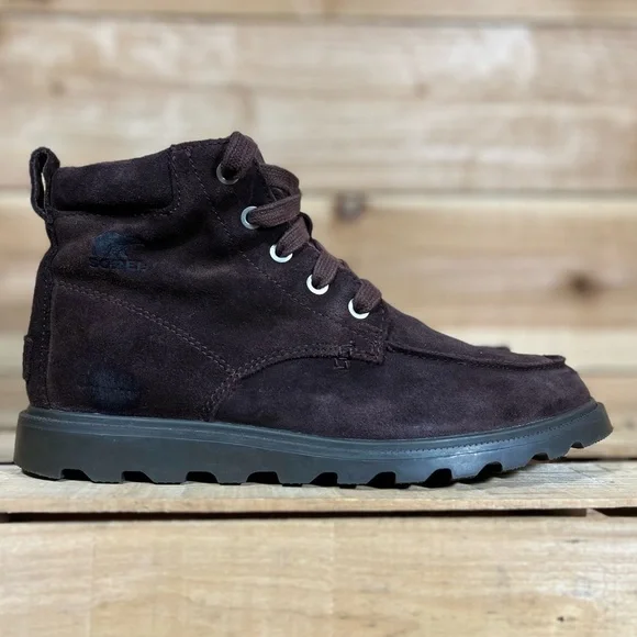 Sorel Madson MOC Toe Waterproof Boots, 5Y, Brown Leather - Picture 4 of 13